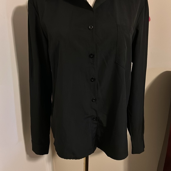 SHEIN | Black Long Sleeved Buttoned Up Shirt Size Small - Picture 3 of 5